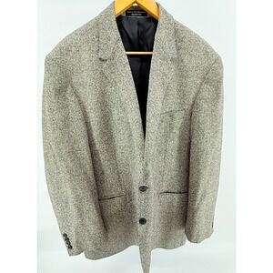 Vtg Gianfranco Ruffini Men's Tweed Blazer Wool Blend Brown Jacket Size R-50